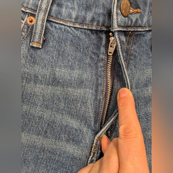 New J. Crew Straight Slim Rigid Blue Dinim Jeans Size 30x32 Zip Fly Classic - Picture 8 of 12